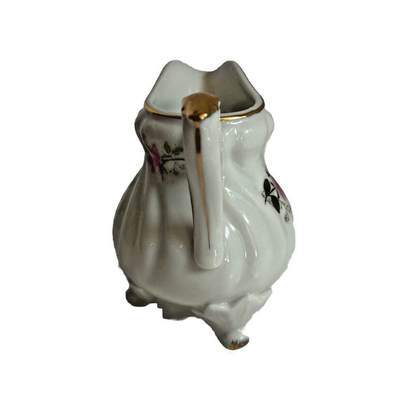 Lefton China Hand Painted Rose Pattern Cream And Sugar Lid & Handles #NE3449 - Picture 12 of 14